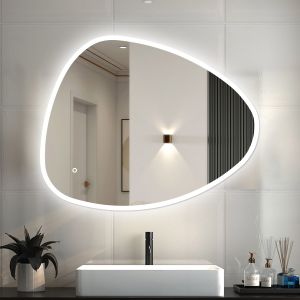 Aica espelho de casa de banho LED 100×80 cm, regulável em três cores