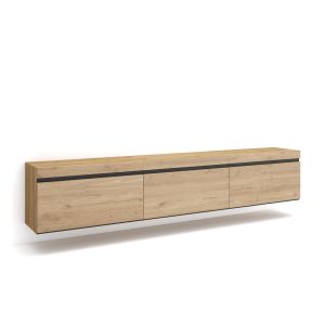Móvel de tv, 240x35x45cm, carvalho, suspensos rf3600