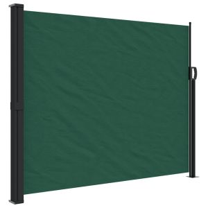 Toldo lateral retrátil 160x500 cm verde-escuro