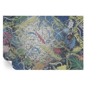Papel parede adesivo redemoinhos de plantas 104x152 tulup