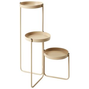 Suporte para vasos fragaria 42 cm metal creme