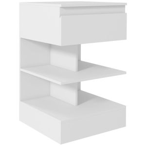 Mesa de cabeceira 39x39x65 cm color blanco Homcom, casa - quarto