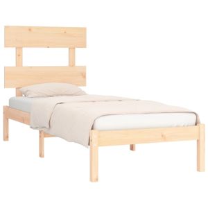 vidaXL estructura de cama madera maciza 90x190 cm