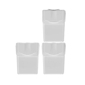Conjunto de 3 baldes de lixo keden sortibox para reciclado, branco, 60l