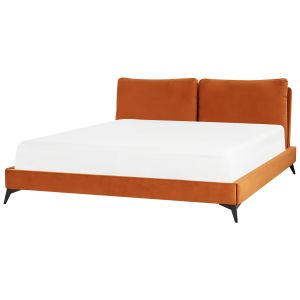Cama veludo melle 180 x 200 cm laranja