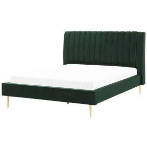 Cama veludo marville 180 x 200 cm verde esmeralda