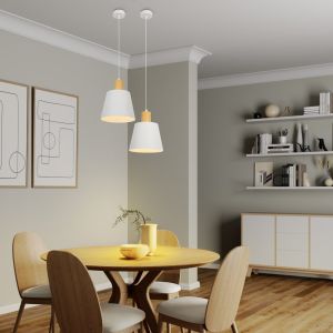 Nettlife luminária de pendurar E27 branco 149x20