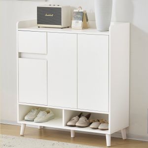 Armário organizador branco com prateleiras ajustáveis 99x90x35cm