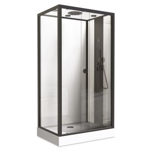 Ondée - cabina de duche de hidromassagem nogea - preto mate - 120x70cm