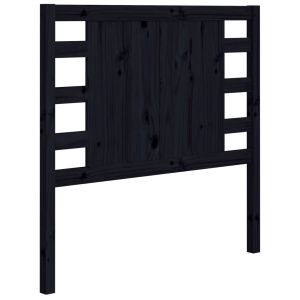 vidaXL cabecero de cama madera maciza de pino negro 96x4x100 cm
