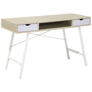 Secretária clarita 120 cm 48 cm com gavetas castanho claro