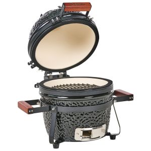 Mini grelhador de carvão kamado cerâmica preto