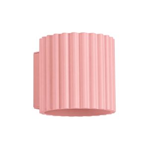 Apliques aura 1 rosa alumínio 10x10x12cm