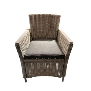 Poltrona de vime sintética e chillvert turim 65x68.5x93.5 cm com almof