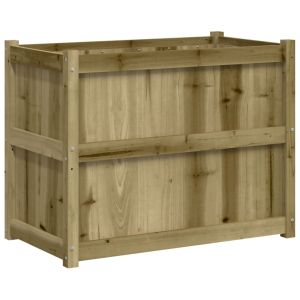 vidaXL jardinera de madera de pino impregnada 90x50x70 cm