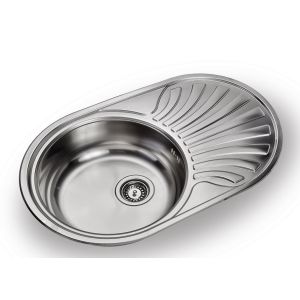Pia de cozinha, 1 cuba mais 1 escorredor, aço inox acetinado.