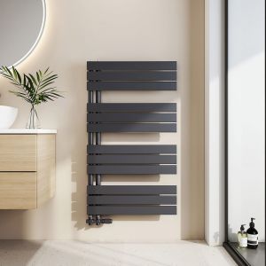 Emke radiador toalheiro água quente 104x60cm, 639w, antracite, plano