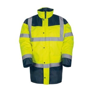 Parka alta visibilidade palerme tamanho xxl cor amarelo/azul marinho - pale
