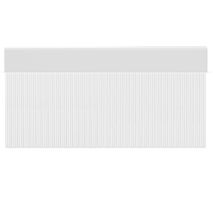 Cortina da porta PVC stripe transparente no branco / 120 x 220