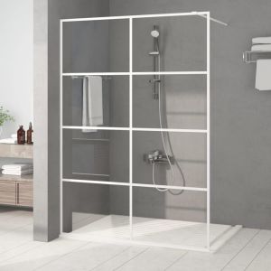 Divisória de chuveiro 140x195 cm vidro transparente esg branco