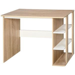 Mesa 100x55x74 cm particle board bicolor Homcom, escritório - secretárias