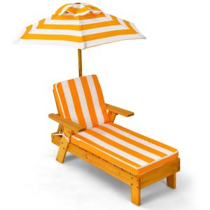 Espreguiçadeira com guarda-sol removível 92 x 49 x 106 cm conforto ideal pa