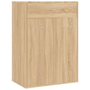 vidaXL zapatero de madera contrachapada color roble 60x35x84cm
