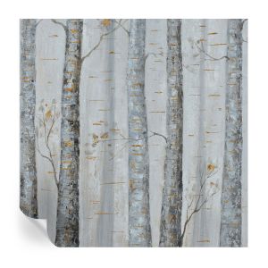 Papel de parede vinílico bétulas 250x250 tulup