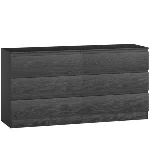 Cómoda com 6 gaveta 140x40x71 cm Homcom, casa - móveis de armazenamento
