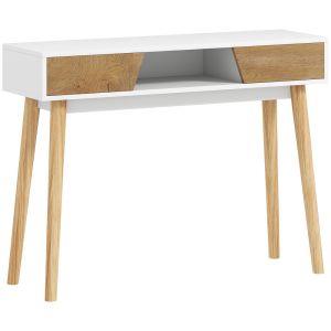 Mesa consola 100x30x75 cm color blanco Homcom, casa - mesas