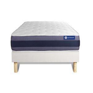Conjunto de estrado branco + colchão actisom actiflex morpho (90x190 cm - m