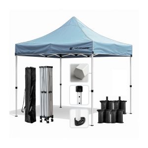 Gazebo dobrável 3x3 jardim barras hexagonais garden cinzento