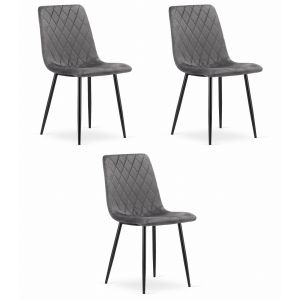 Valora turin veludo cinza escuro ergonômica x3