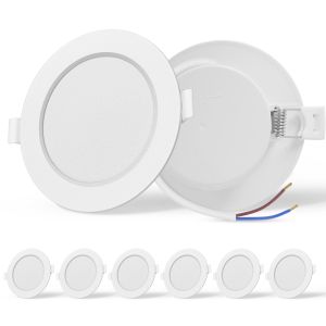 Aigostar downlight LED redondo 9w 4000k 6 unid. Equiv. 100w