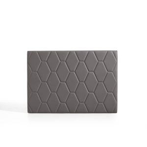 Cabeceira ágata para cama de 100 de polipiel gris 115x115x8. Matris