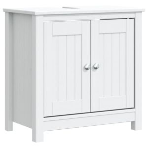 Móvel de lavatório berg 60x34x59 cm pinho maciço branco
