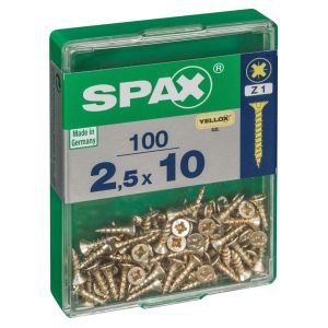 Tirafondo cabeza plana yellox - m - 2,5x10 mm