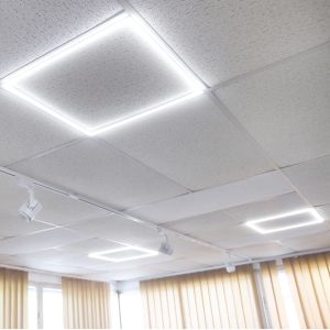 2x quadro luminoso LED 60x60cm 48w 4800 lm luz branca 6000k, teto falso
