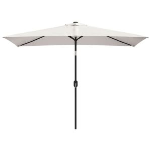 vidaXL sombrilla rectangular blanco arena 200x300 cm
