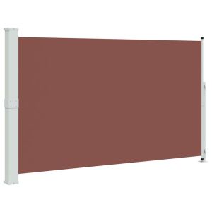 Toldo lateral retrátil para pátio 180x300 cm castanho