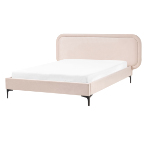 Cama veludo suzette 140 x 200 cm creme claro
