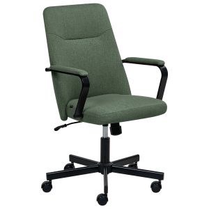 Cadeira de escritório caroga tecido verde escuro