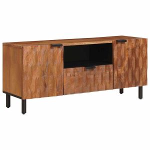 Móvel para tv - helloshop26 - 105 x 33,5 x 46 cm - acabamento em acácia mar