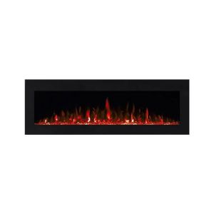 Chemin arte - lareira elétrica de parede volcano 3xl 150 cm efeito chamas l