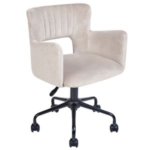 Cadeira home office sanilac ii veludo taupe