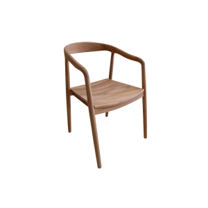 Cadeira de madeira teka para escritório ou sala de jantar chillvert pa