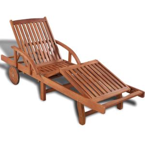 vidaXL tumbona de madera maciza de acacia