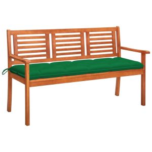Banco de jardim 3 lugares c/ almofadão 150 cm eucalipto maciço pbk884286
