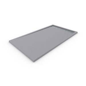 Base de duche em resina com quadro. Cinza cimento 80x160cm