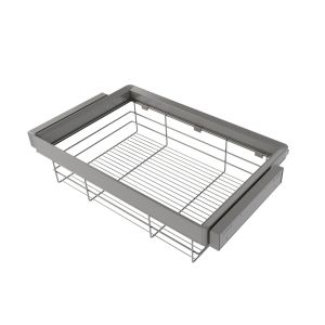 Emuca kit de cesto aramado e estrutura ajustável quartz para roupeiros,
